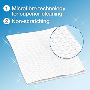 Microfibre technology for superior cleaning, non-scratching