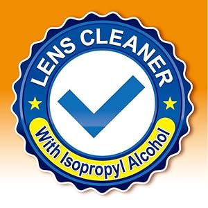 Lens cleaner with isopropyl alcohol